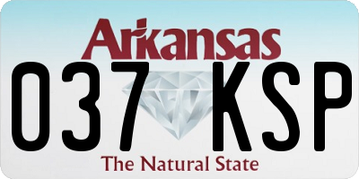 AR license plate 037KSP