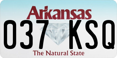 AR license plate 037KSQ