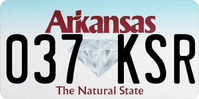 AR license plate 037KSR