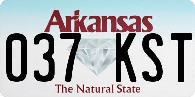 AR license plate 037KST