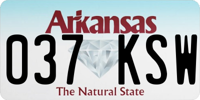 AR license plate 037KSW