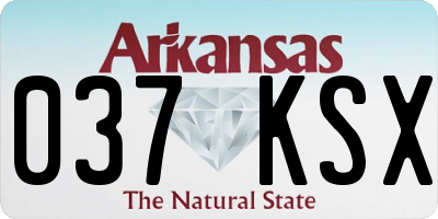 AR license plate 037KSX