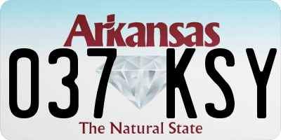 AR license plate 037KSY