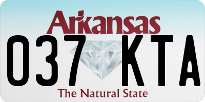 AR license plate 037KTA