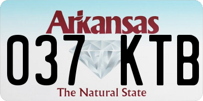 AR license plate 037KTB