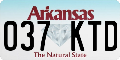 AR license plate 037KTD