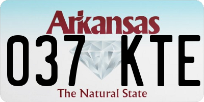 AR license plate 037KTE