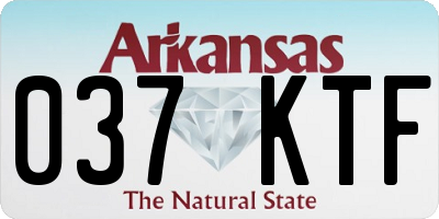 AR license plate 037KTF