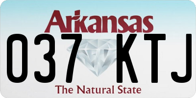 AR license plate 037KTJ