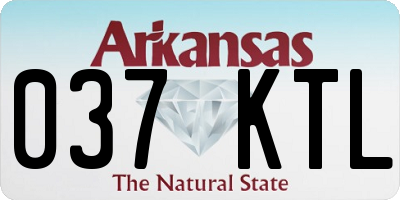 AR license plate 037KTL
