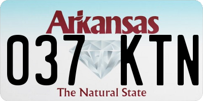 AR license plate 037KTN