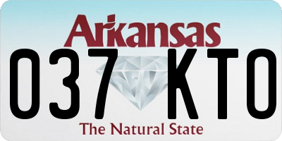 AR license plate 037KTO