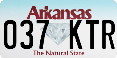 AR license plate 037KTR