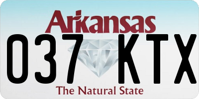 AR license plate 037KTX