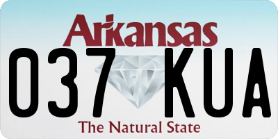 AR license plate 037KUA
