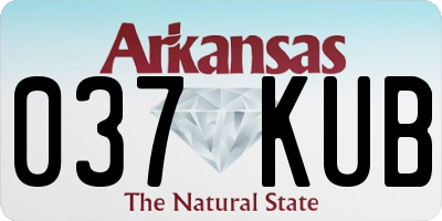 AR license plate 037KUB