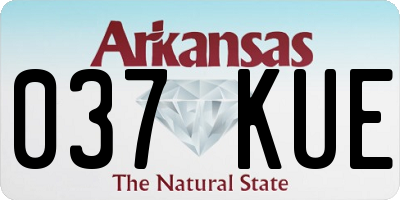 AR license plate 037KUE