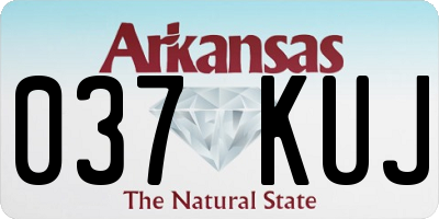 AR license plate 037KUJ