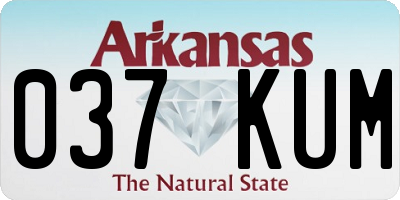 AR license plate 037KUM