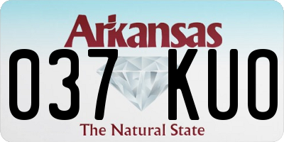 AR license plate 037KUO