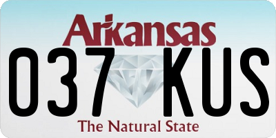 AR license plate 037KUS