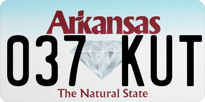 AR license plate 037KUT