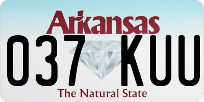AR license plate 037KUU
