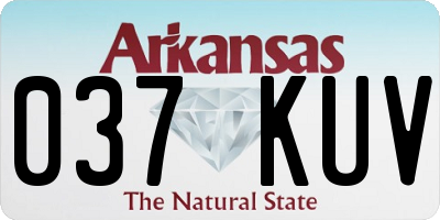 AR license plate 037KUV
