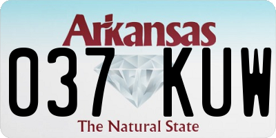 AR license plate 037KUW
