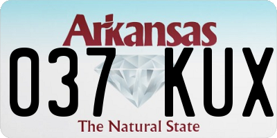 AR license plate 037KUX