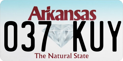 AR license plate 037KUY