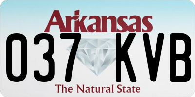 AR license plate 037KVB