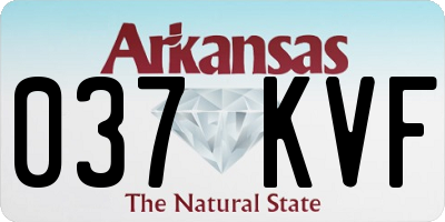 AR license plate 037KVF