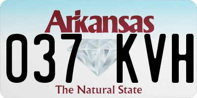 AR license plate 037KVH