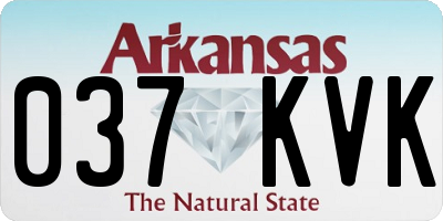 AR license plate 037KVK