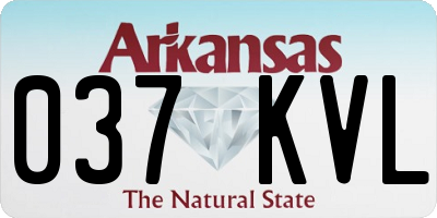 AR license plate 037KVL