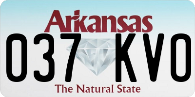 AR license plate 037KVO