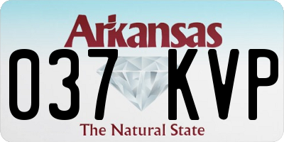 AR license plate 037KVP