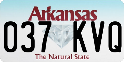 AR license plate 037KVQ