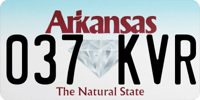 AR license plate 037KVR