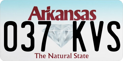 AR license plate 037KVS