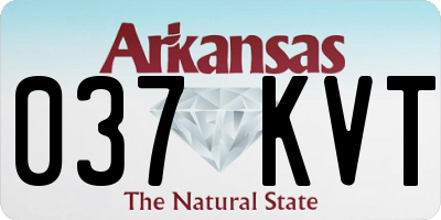AR license plate 037KVT