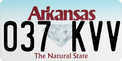 AR license plate 037KVV