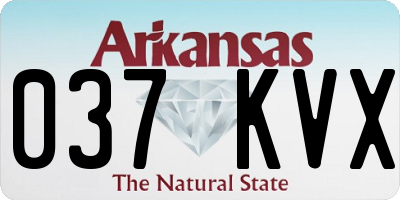 AR license plate 037KVX