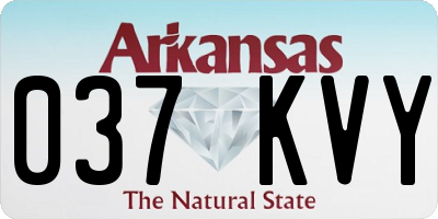AR license plate 037KVY
