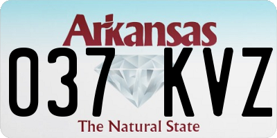 AR license plate 037KVZ