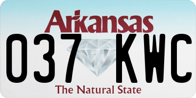 AR license plate 037KWC