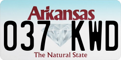 AR license plate 037KWD