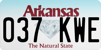 AR license plate 037KWE