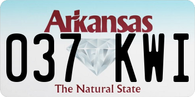 AR license plate 037KWI